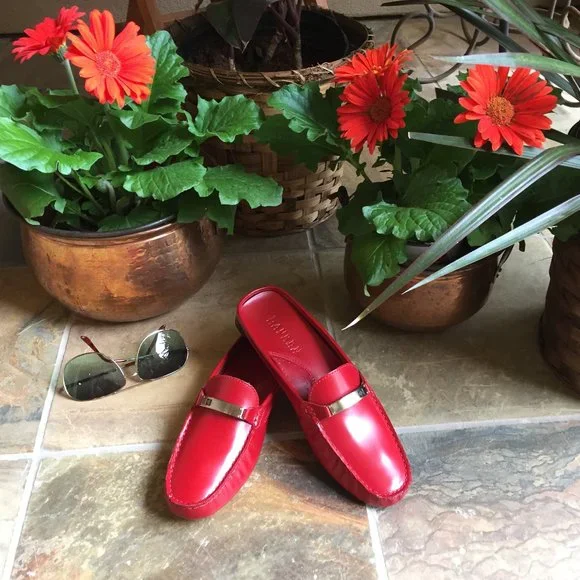 Ralph Lauren Leather Mindy Mule/Slide (NEW) - Picture 3 of 13